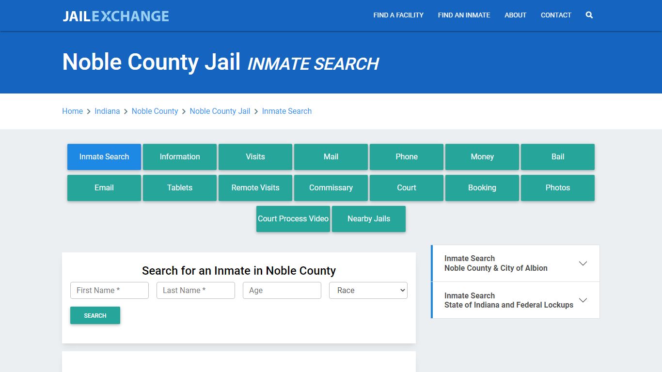 Noble County Jail, IN Inmate Search: Roster & Mugshots