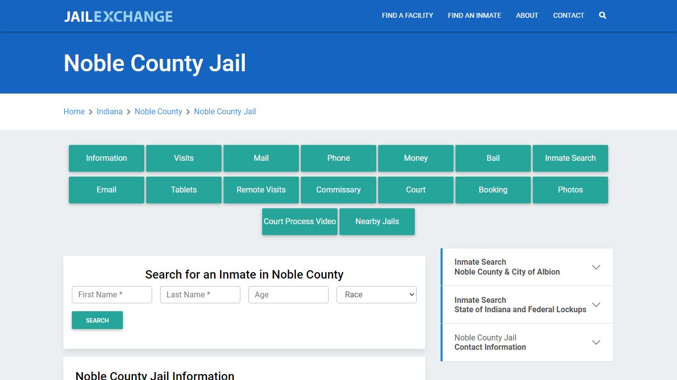 Noble County Jail Roster Lookup, IN, Inmate Search